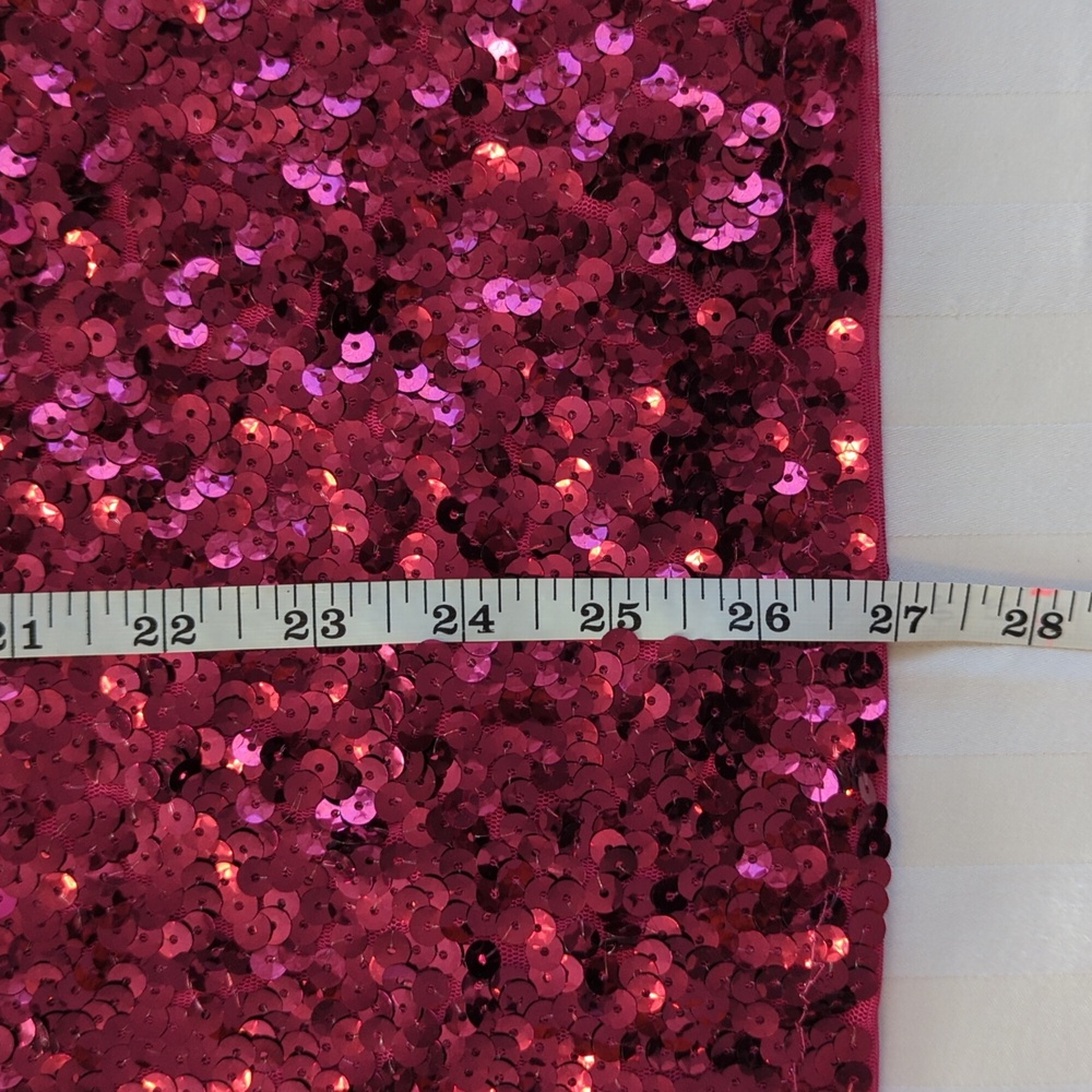 MANER Ombre Sequin Pink Racer Back Fully Lined Dress Size SMALL - Picture 8 of 10